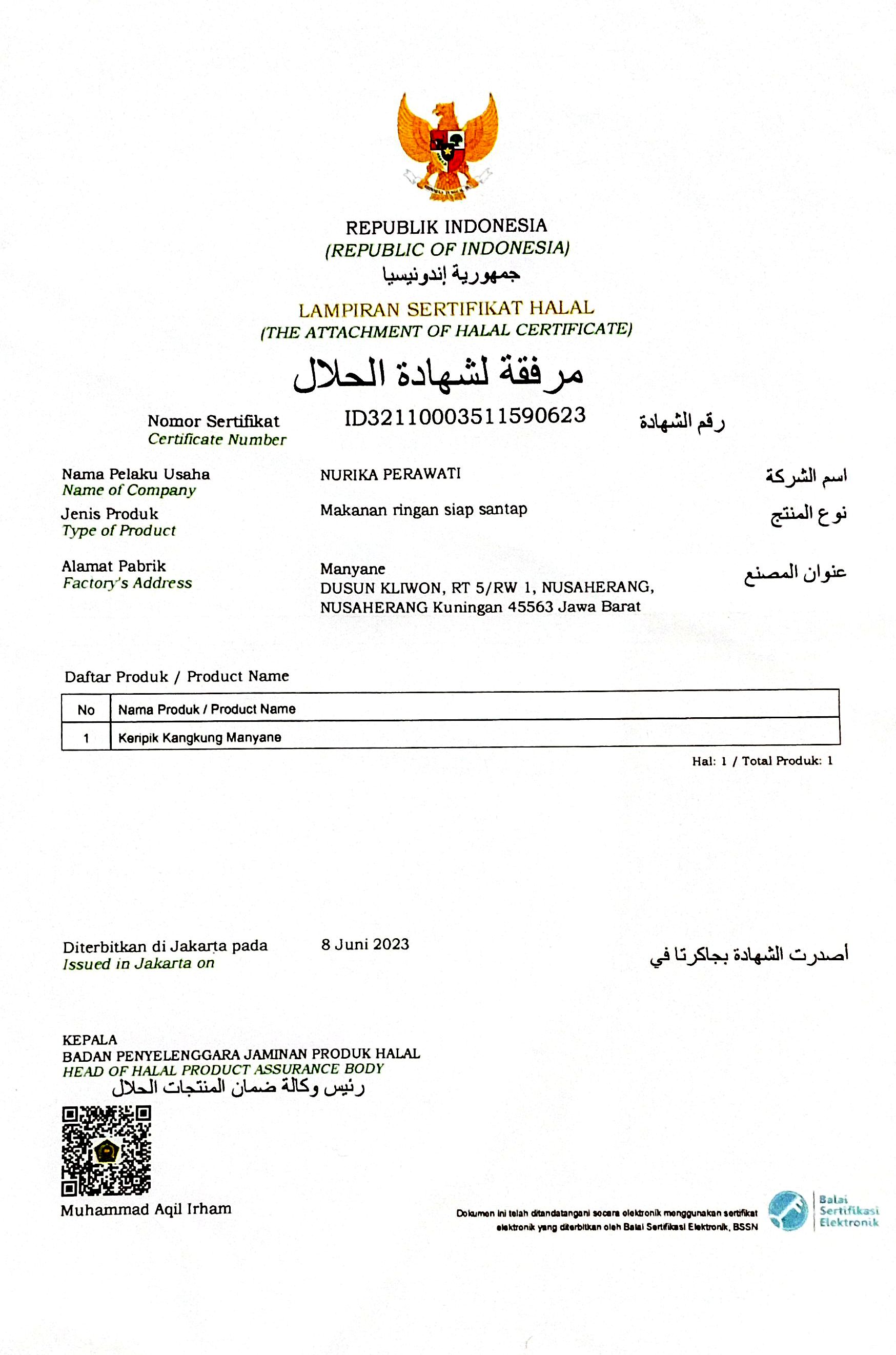 Sertifikat Halal
